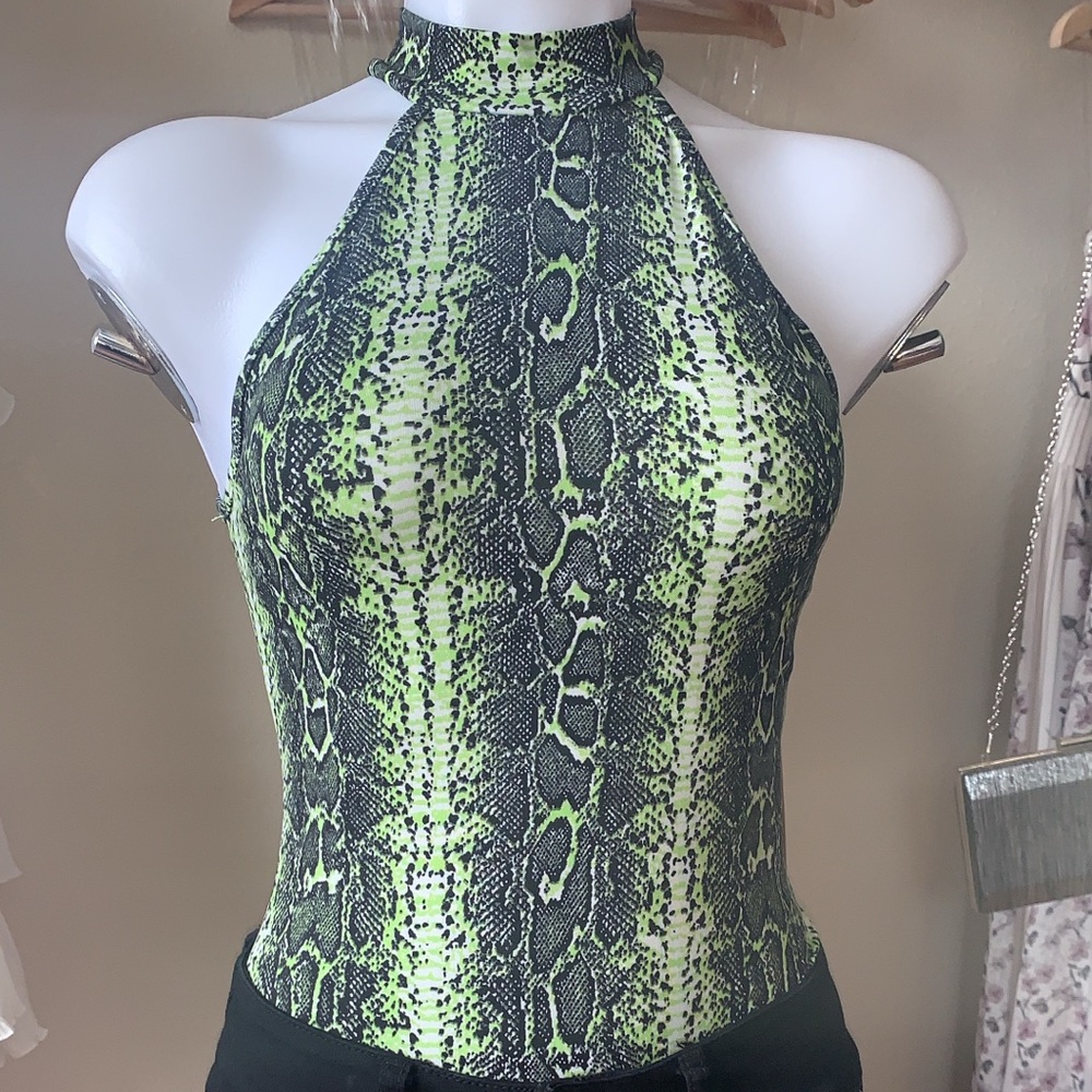 Neon snake bodysuit